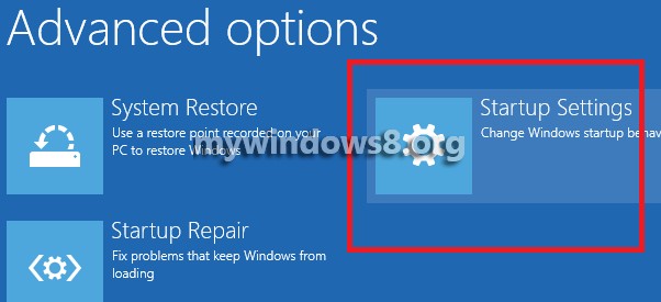 change startup options my computer quit