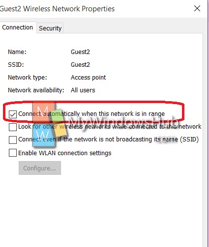 Auto Connect Wifi Windows 7