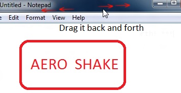 aero shake windows 7