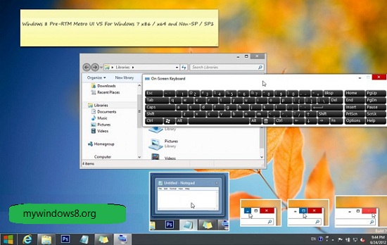 Windows 8 Pre-RTM Metro Theme VS for Windows 7