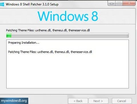 windows 8 shell patcher installing