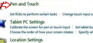 Select Pen and Touch