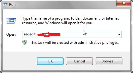 open regedit from run window