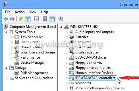 click on device manager