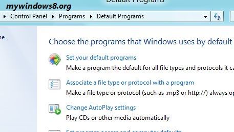 Set default program
