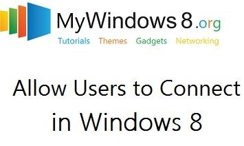 Allow people to connect in Windows 8