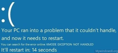 Blue screen of death in windows 8