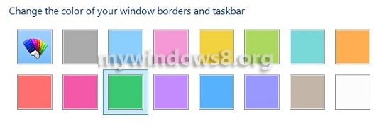 Change Color Scheme in Windows 8