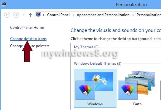 how to add desktop icon in windows 8