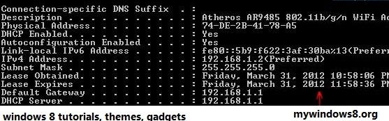 Old DHCP Leased time