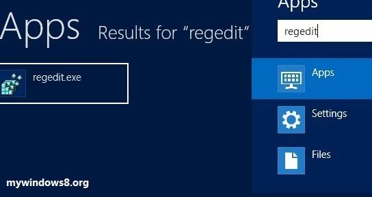 Search regedit