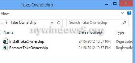 take ownership files