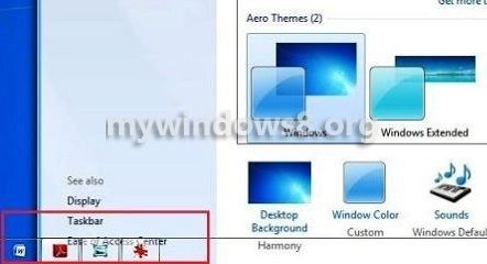 Windows transparent glass taskbar Aero