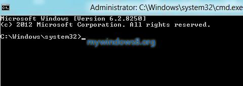 Command Prompt windows 8
