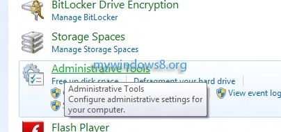 Click on Administrative Tools