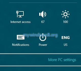 More PC Settings Windows 8