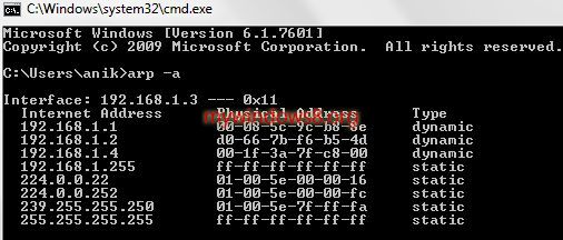 network mac address lookup