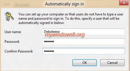 automatically Sign in credentials