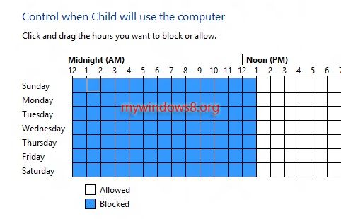 Select when user will use computer