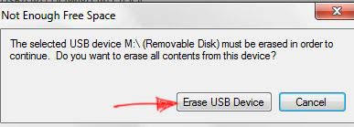 Erase USB drive