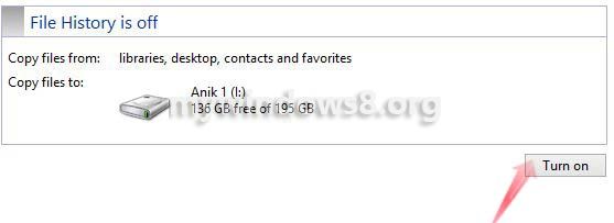 Turn on File History