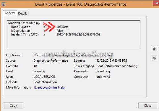 Find System Booting time