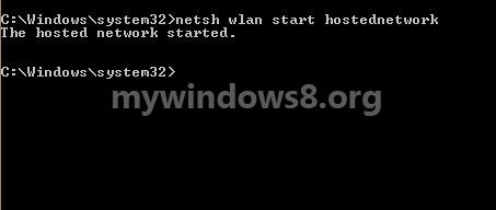 Start Hosted Network