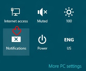 Windows 8 toaster notifications