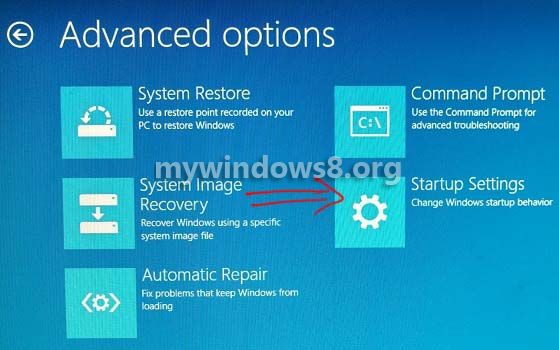 Windows Startup Settings