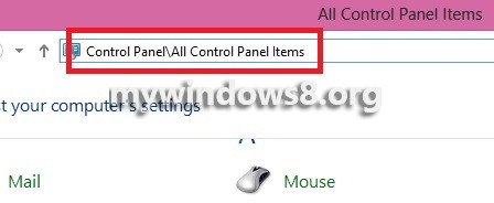 All Control Panel Items