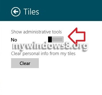 Do not show Administrative tools