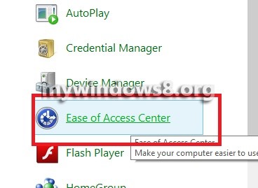 Ease of Access Center