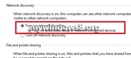 network discovery windows 8