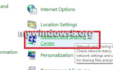 Network and Sharing Center