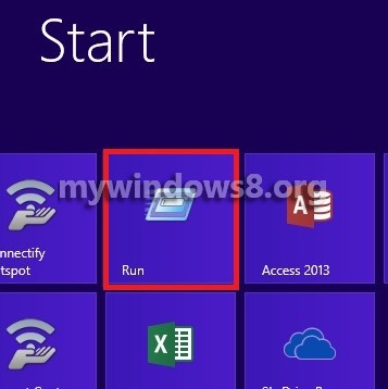 Add Run in Start Screen