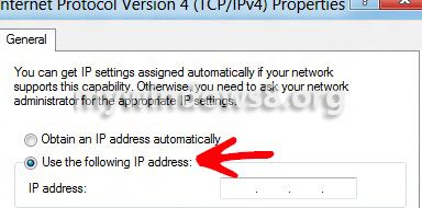Use the following IP
