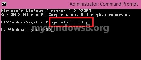 ipconfig clip command