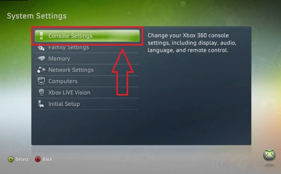 Console Settings