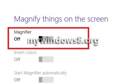 Magnifier Off