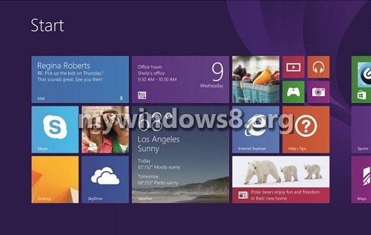 Windows 8.1 start screen