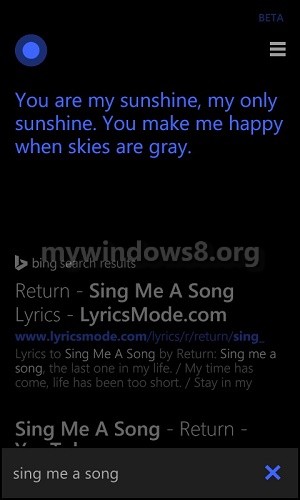 cortana sing a song