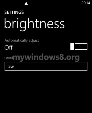 Lower the auto screen brightness