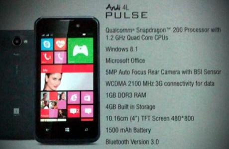 iBall launched its first Windows Phone with Andi 4L PULSE