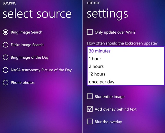 Lock Pic- a new app for Windows Phones to give the lockscreen a beautiful look