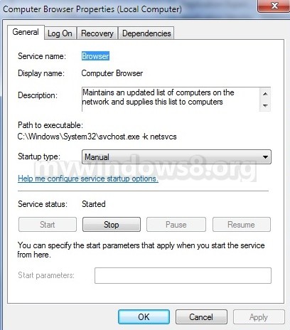 Disable Services in Windows 8