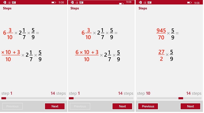 Step by step analysis