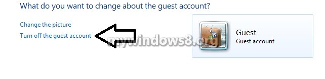 Turn Off Guest Account