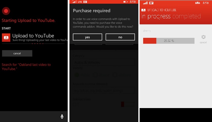 How to upload videos to Youtube with Cortana