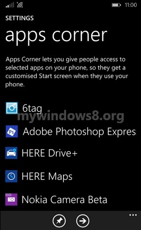Windows Phone 8.1 App Corner Setup