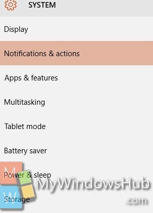 notification settings